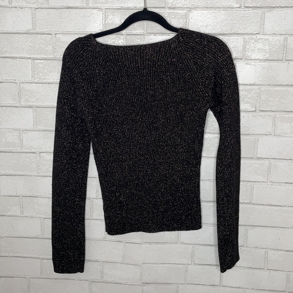 NWT ASTR The Label Long Sleeve Square Neck Metallic Sweater - Picture 7 of 11